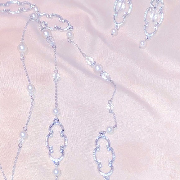 3 BRIGHTON BELLISSIMA pieces 2 pearl Swarovski necklaces & earrings HARD 2 FIND - Picture 12 of 16